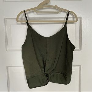 🍾Olive Green Satin Cami🍾